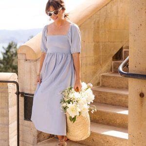 NWT Smash & Tess x Jillian Harris  JH Sunrise Midi Dress  Sky Blue Pockets XL